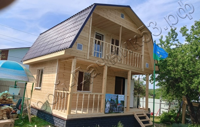 2 Каркасно-щитовой дом Д-124, 6х6м, 63 М², Владимирская область, Кольчугинский район Снт “Орджоникидзе” (3)